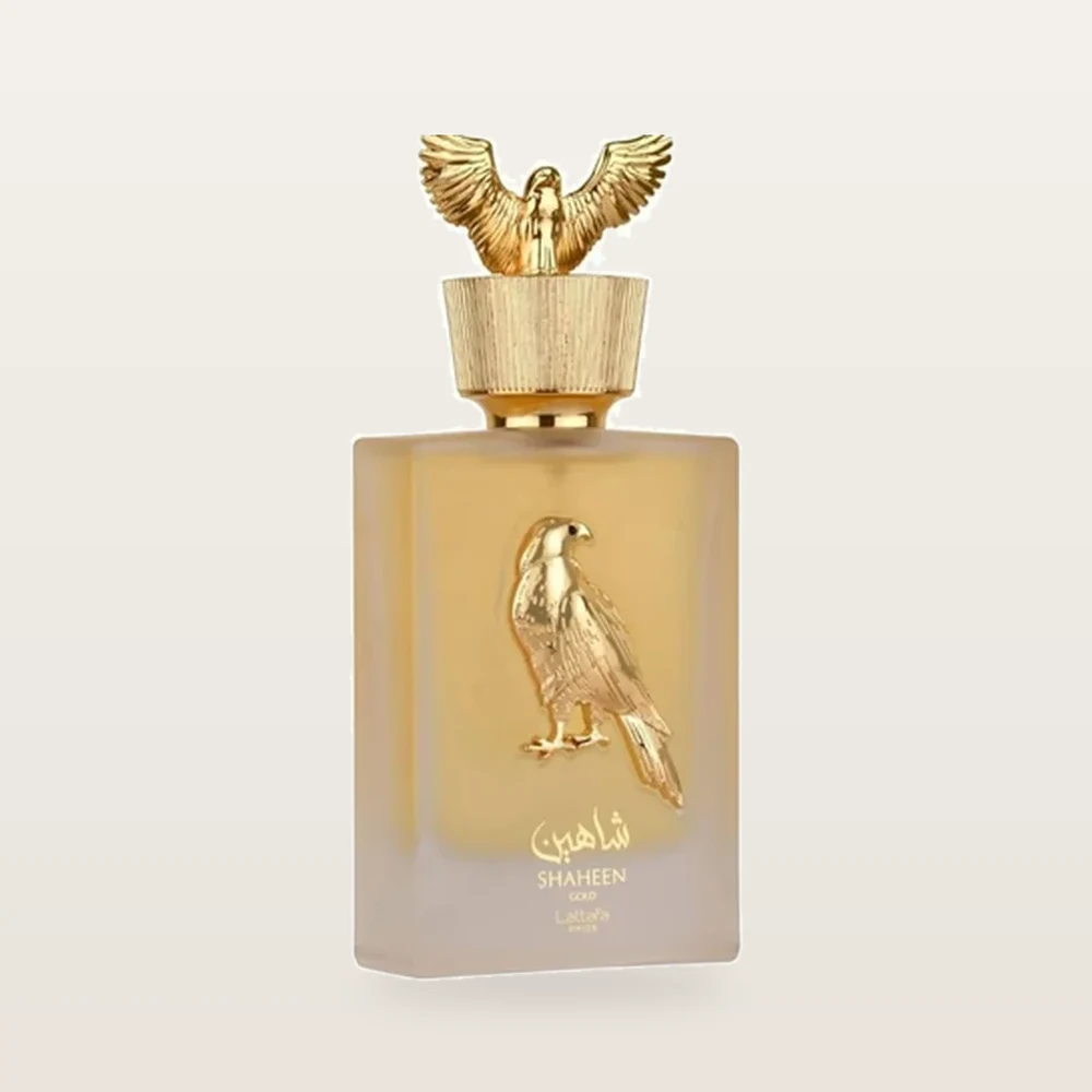 Frasco de Lattafa Shaheen Gold 100 mL